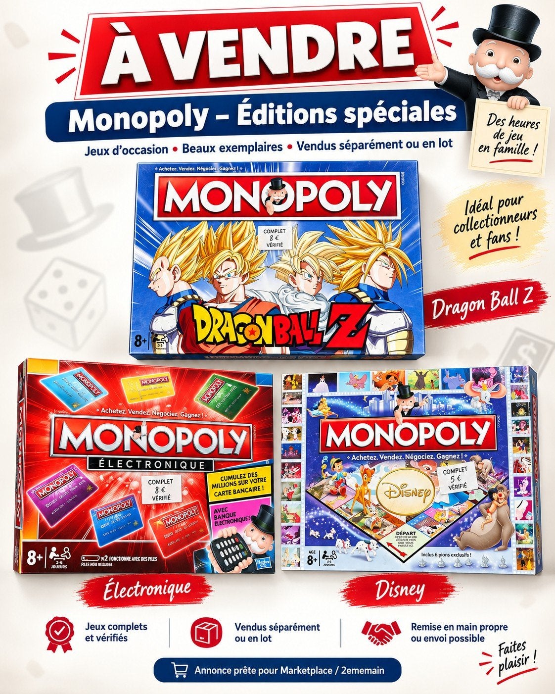 Monopoly, Enlèvement ou Envoi