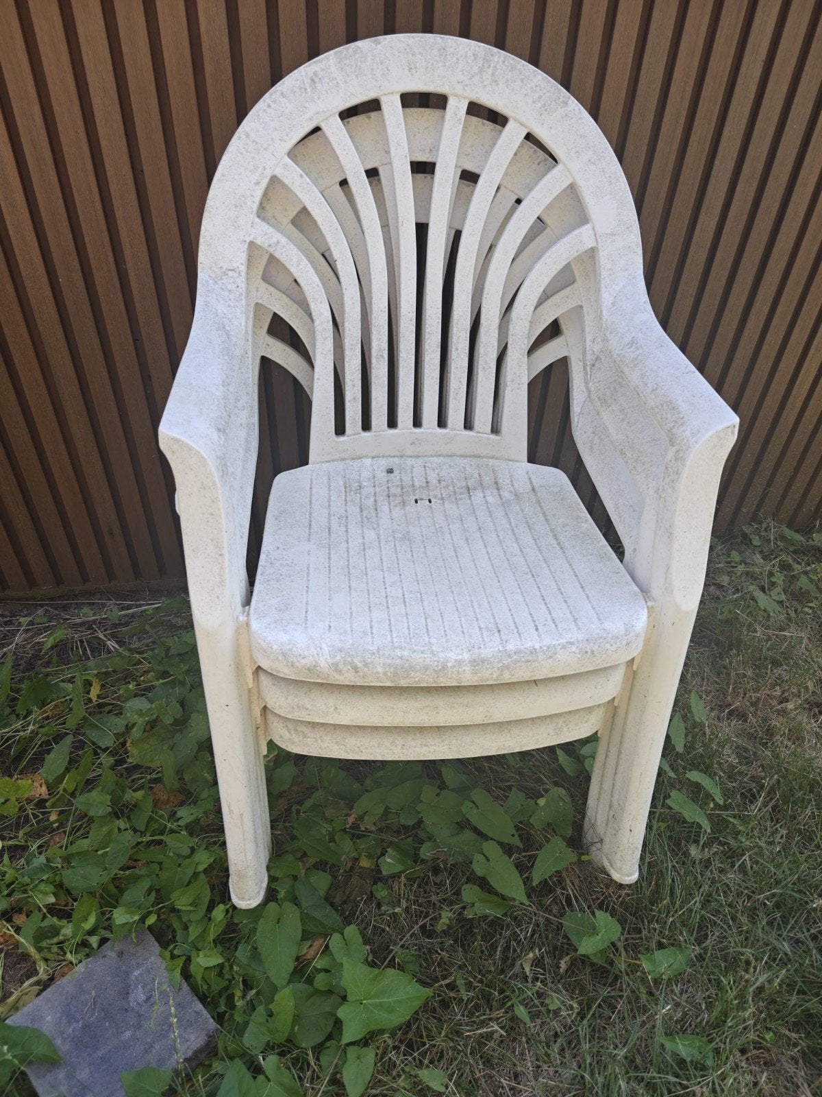 Gratis plastic tuintafel en tuinstoelen, Tuin en Terras, Ophalen, Plastic