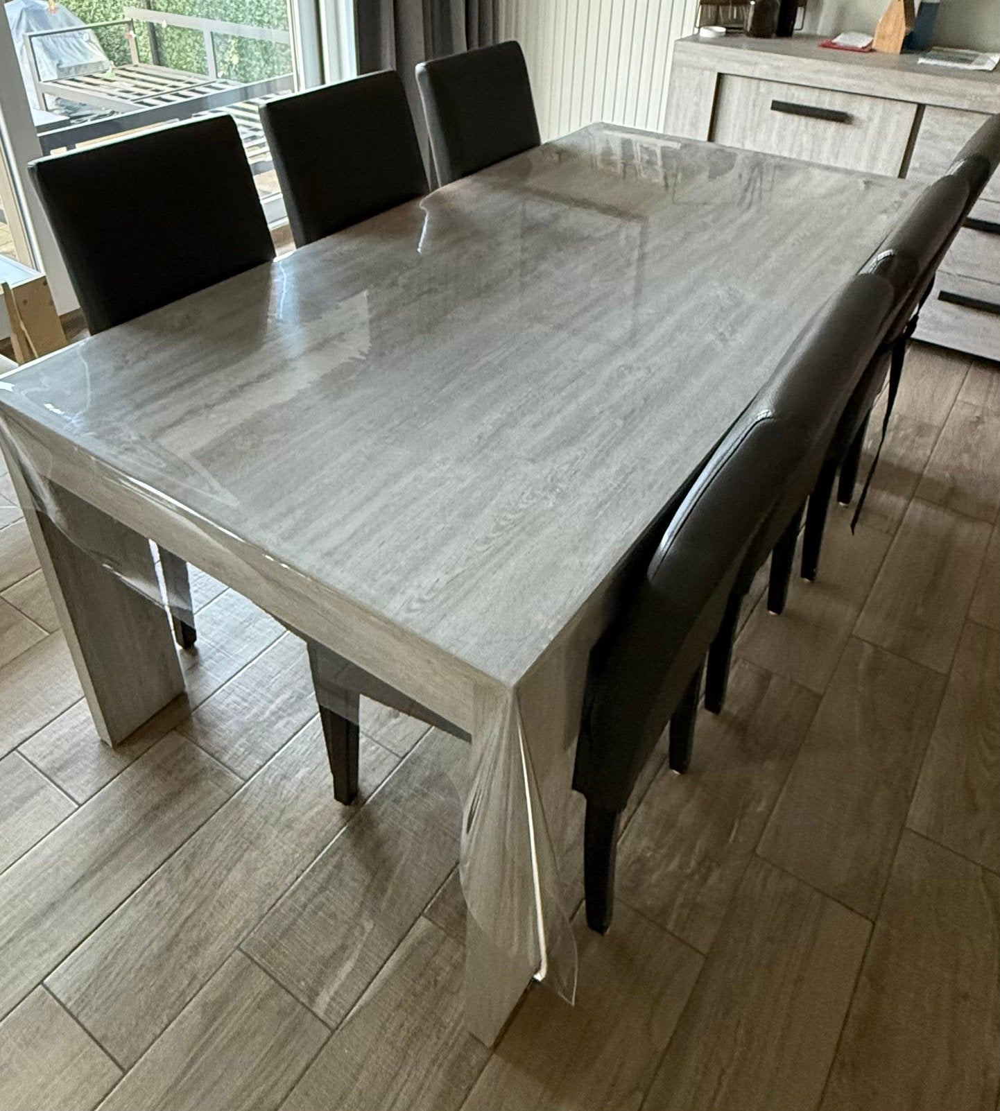Eettafel, Enlèvement, Comme neuf, 4 à 6 chaises