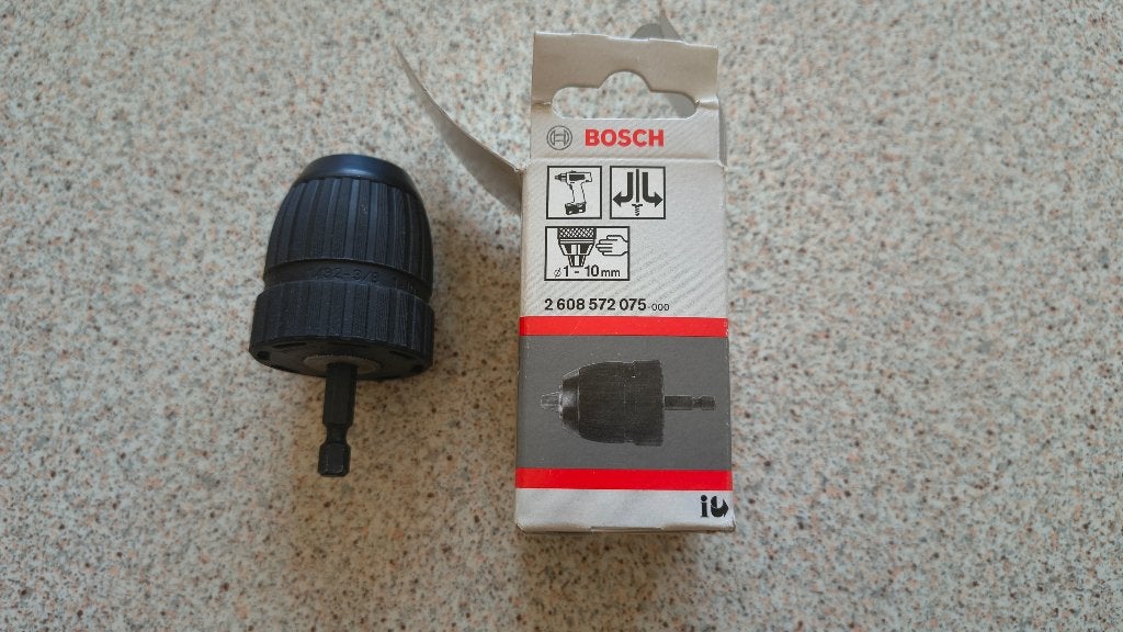Bosch 2608572075 Mandrin à serrage rapide hexagonal 1-10 mm, Bricolage & Construction, Enlèvement ou Envoi, Neuf, Perceuse