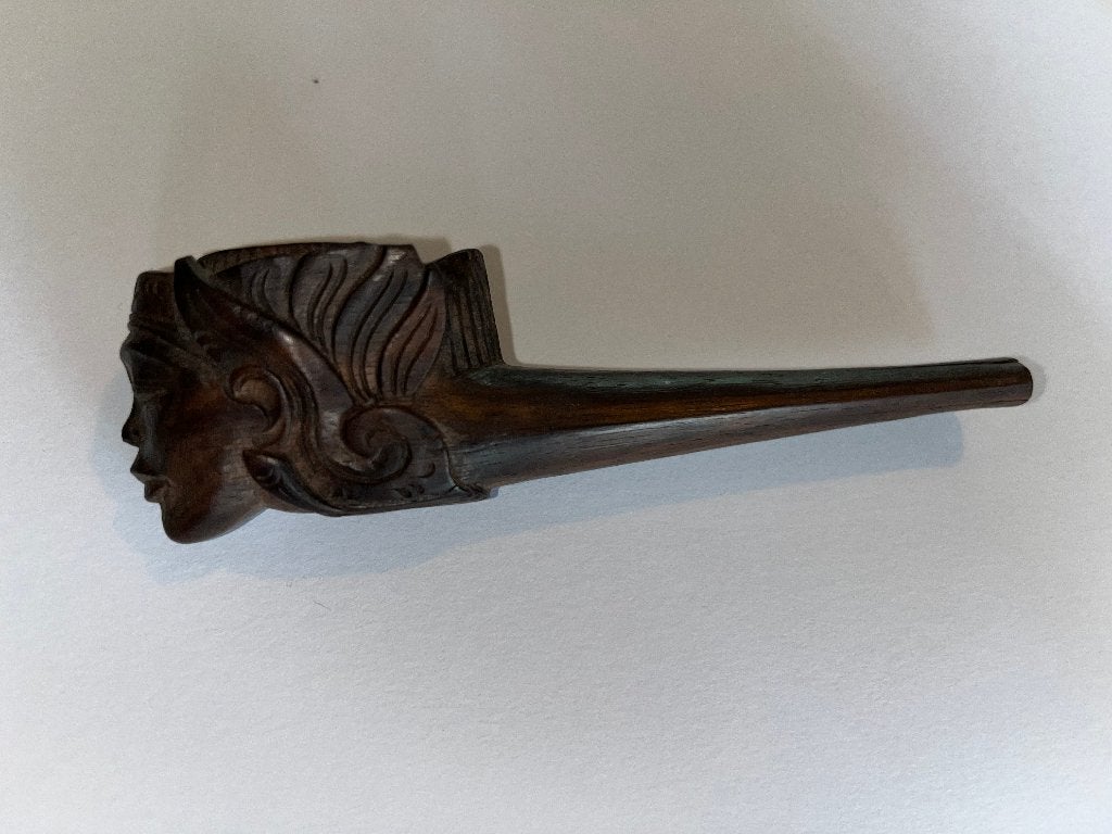 Oude gesneden Art Nouveau houten pijp, Ophalen of Verzenden