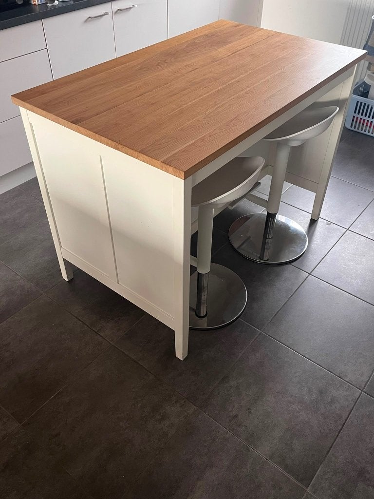 Keukeneiland, Huis en Inrichting, Ophalen, Gebruikt, 100 tot 150 cm, Wit