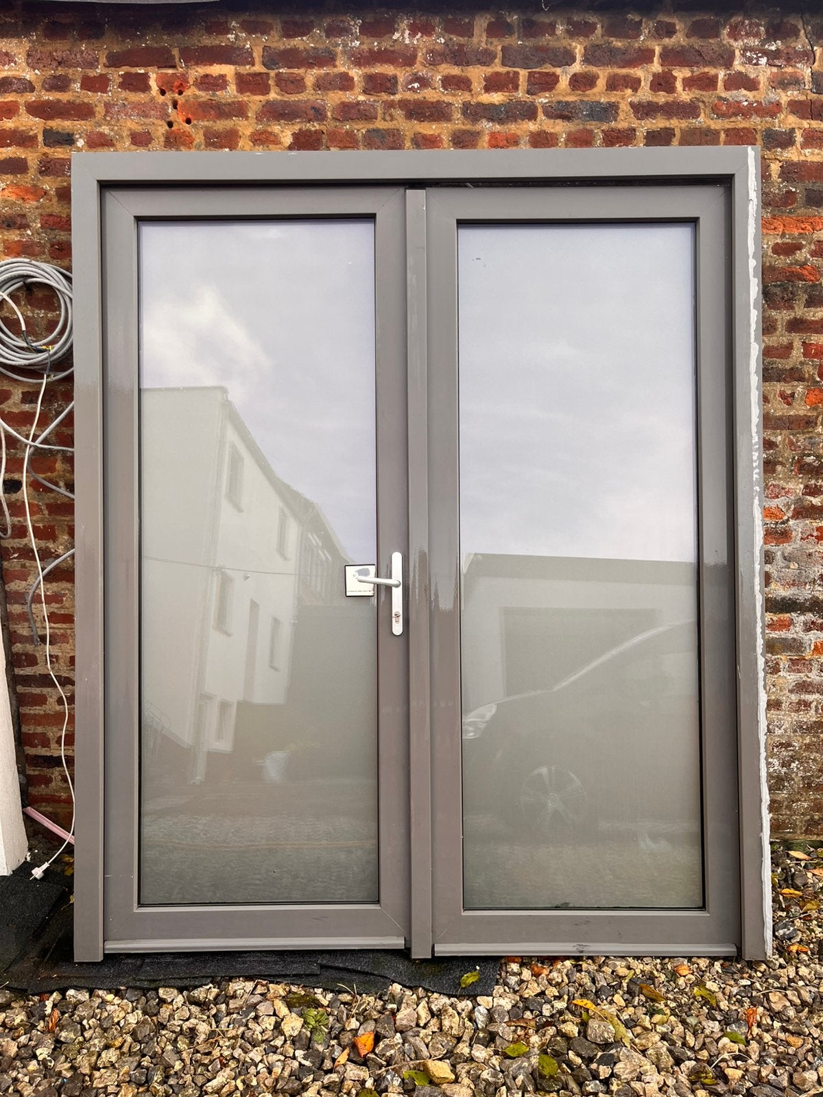 Porte extérieur (double), Bricolage & Construction, Enlèvement, Comme neuf, 150 à 225 cm, 225 cm ou plus