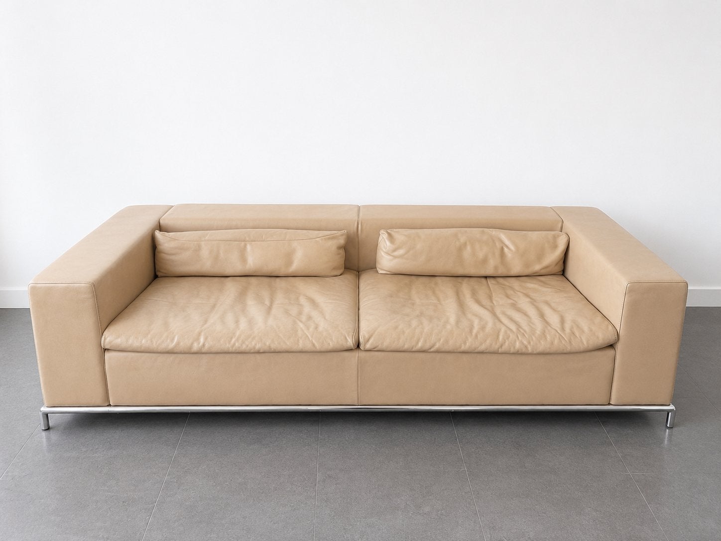 Originele De Sede DS-7 designzetel | Crème leder | 253 cm, Ophalen