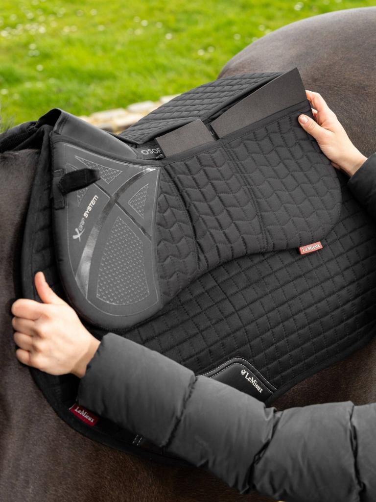 LeMieux ProSorb 3 pocket Zadelonderlegger zwart SALE!, Noir, Enlèvement ou Envoi, Pad de selle, Lemieux