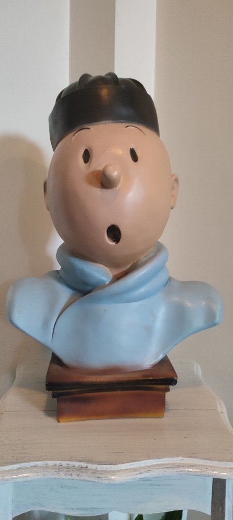 Buste Tintin et le Lotus Bleu, Collections, Enlèvement, Tintin, Comme neuf, Statue ou Figurine