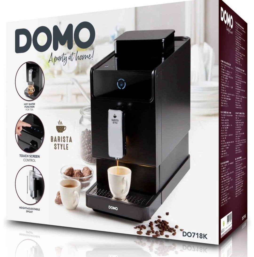 Machine à expressoDomo DO718K, Neuf, Machine à espresso, Réservoir d'eau amovible, Café en grains