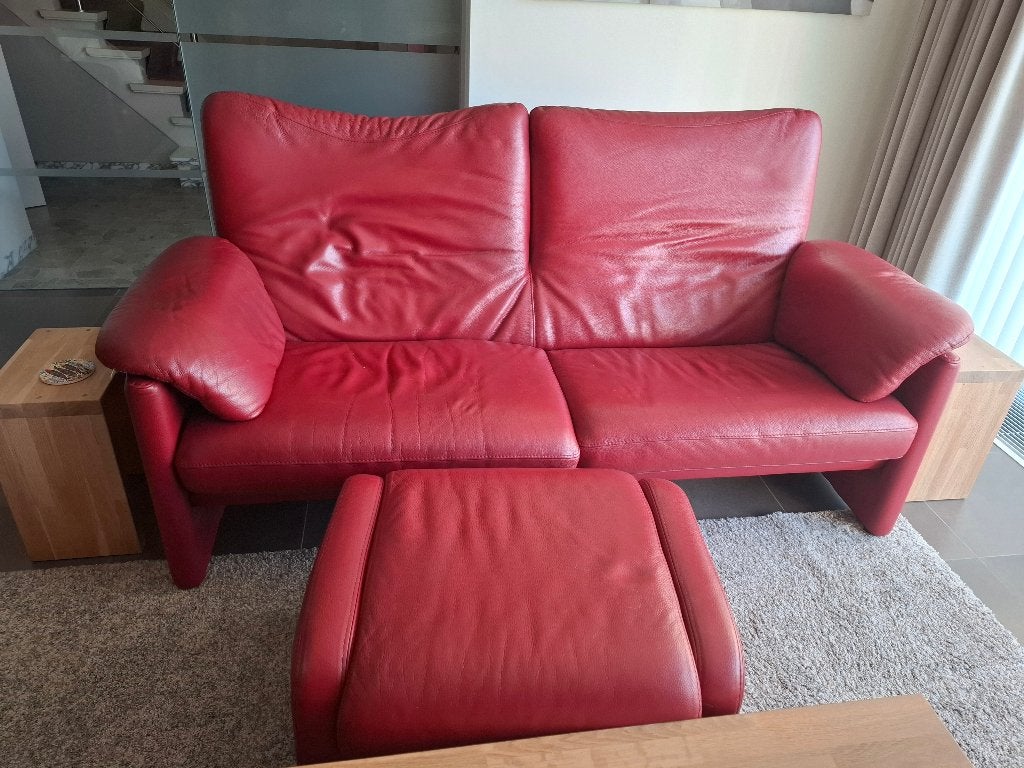 Lederen zetel, Huis en Inrichting, Ophalen, Gebruikt, Leer, Modern