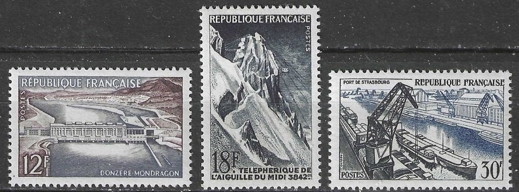 Frankrijk 1956 - Yvert 1078-1080 - Realisaties (PF), Verzenden, Postfris
