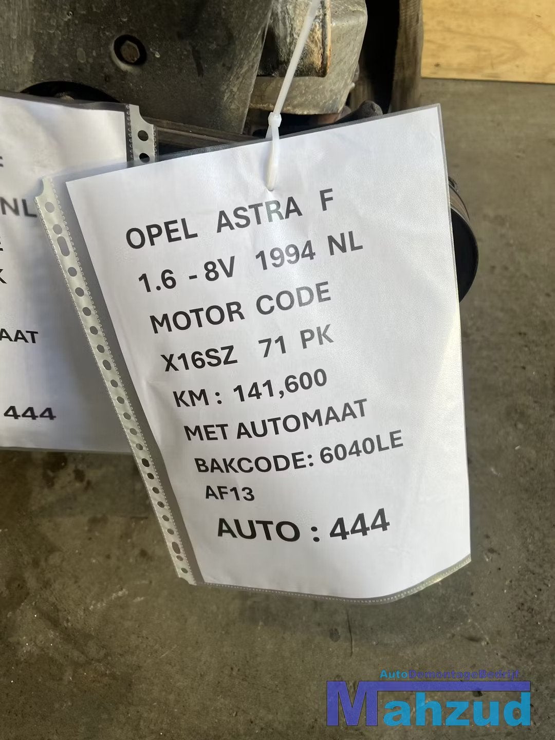 OPEL ASTRA F 1.6I 1.6 Motorblok motor engine moteur, Autos : Pièces & Accessoires, Opel Automobile GmbH, Opel, Bahnhofsplatz 1
65423  Russelsheim am Main, DE
