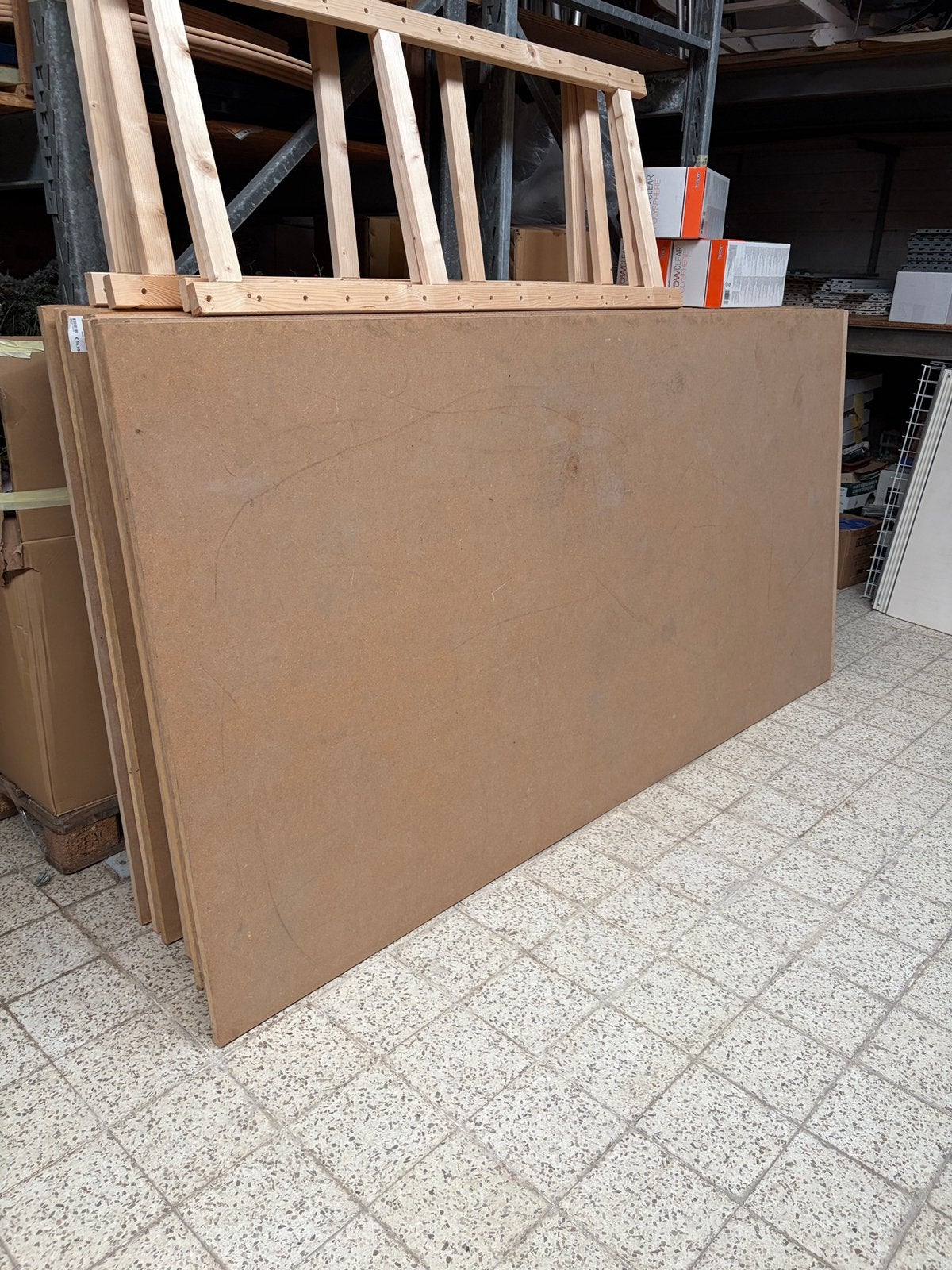 MDF-plaat 18x2440x1220 mm, Doe-het-zelf en Bouw, Platen en Panelen, Ophalen, Zo goed als nieuw