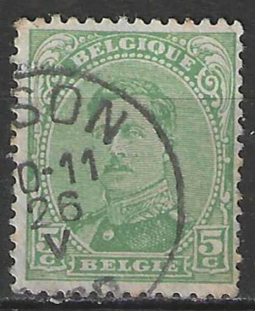 Belgique 1915 - Yvert/OBP 137 - Roi Albert Ier (ST), Envoi, Affranchi, Oblitéré, Maison royale