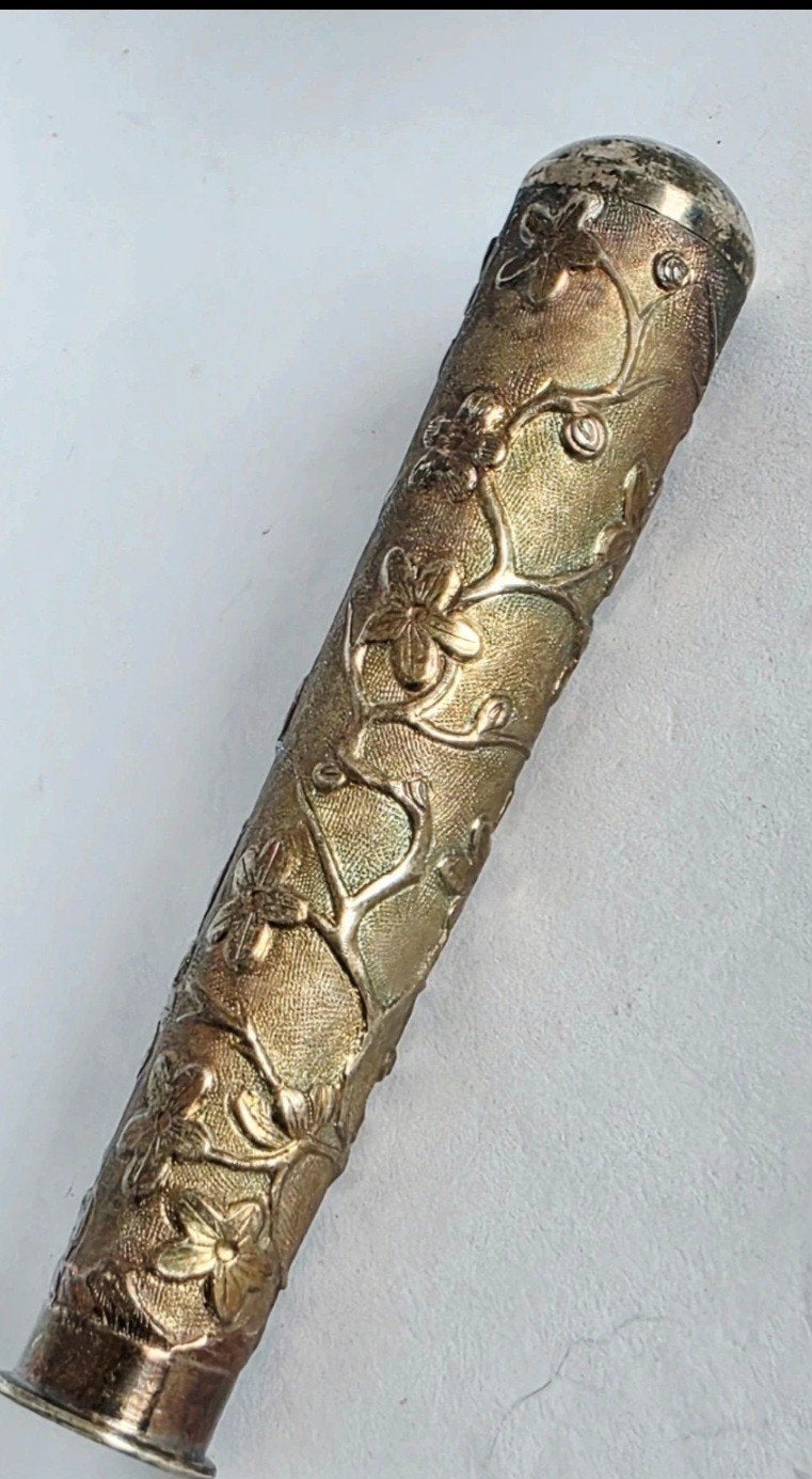 Antieke Chinese zilveren paraplu houder, Antiek en Kunst, Ophalen of Verzenden, Zilver