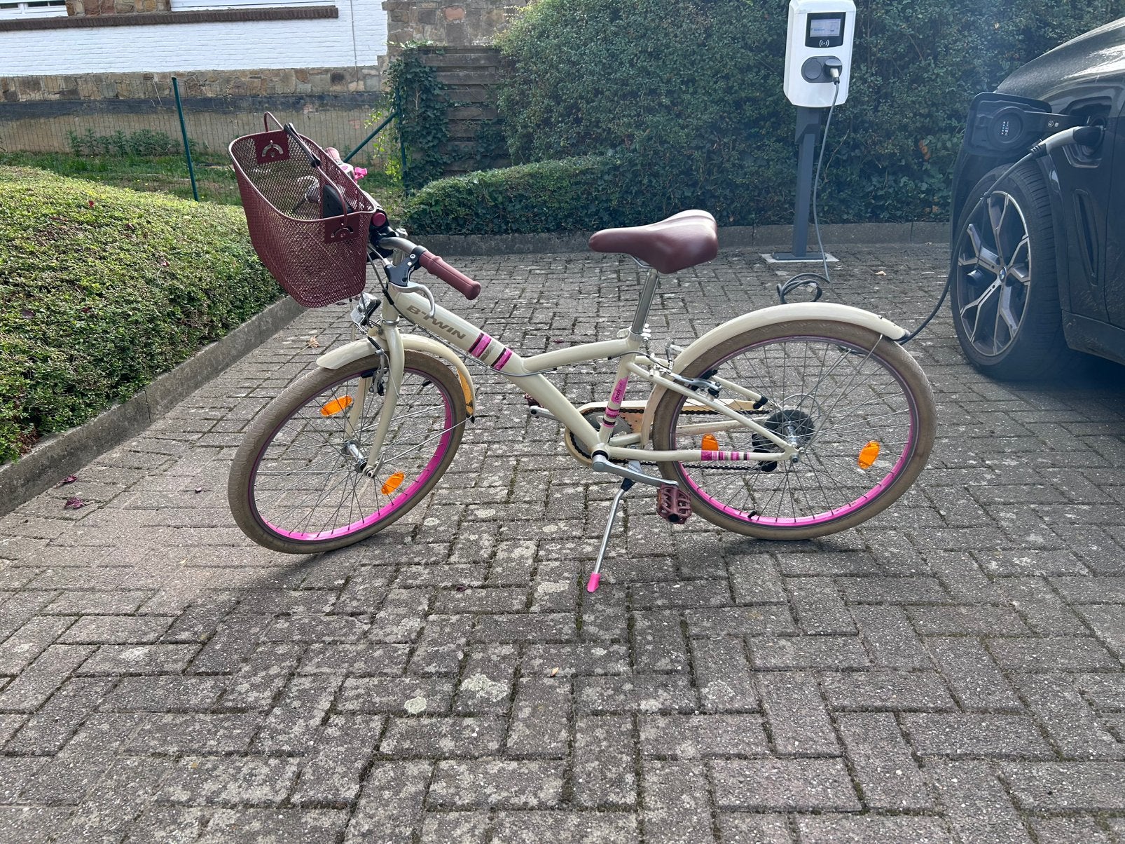 Meisjesfiets 24 inch B-Twin, Fietsen en Brommers, Ophalen, Zo goed als nieuw, 24 inch, Versnellingen