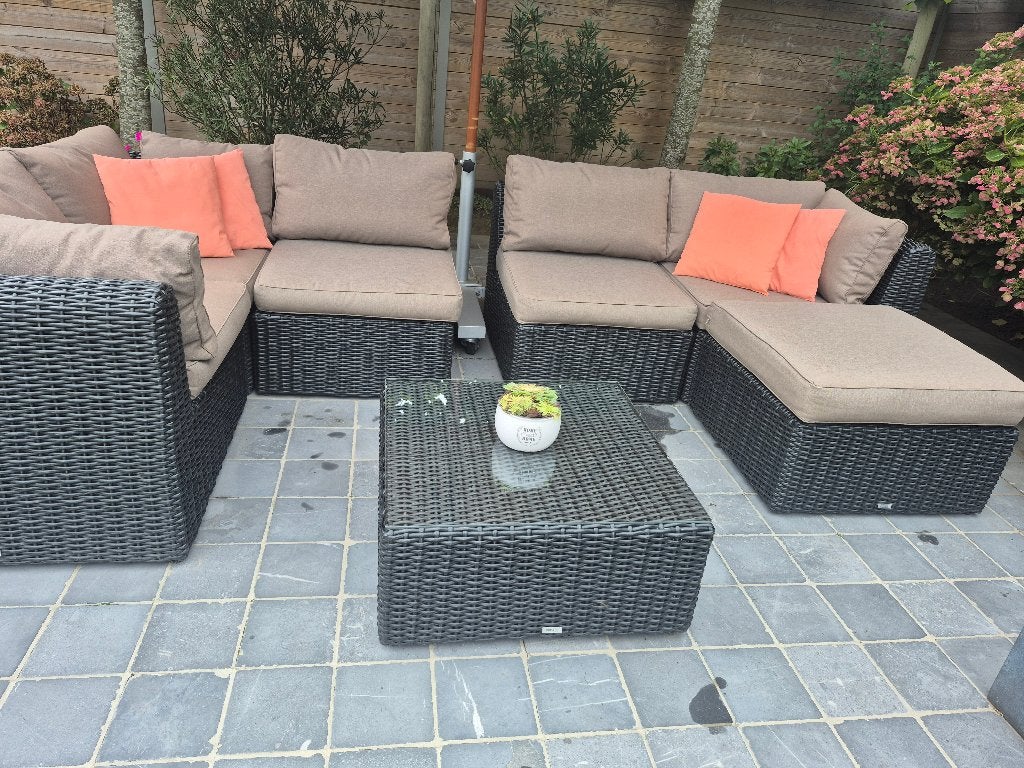 loungeset merk bristol, Tuin en Terras, Tuinsets en Loungesets, Ophalen, 6 zitplaatsen, Zo goed als nieuw, Loungeset