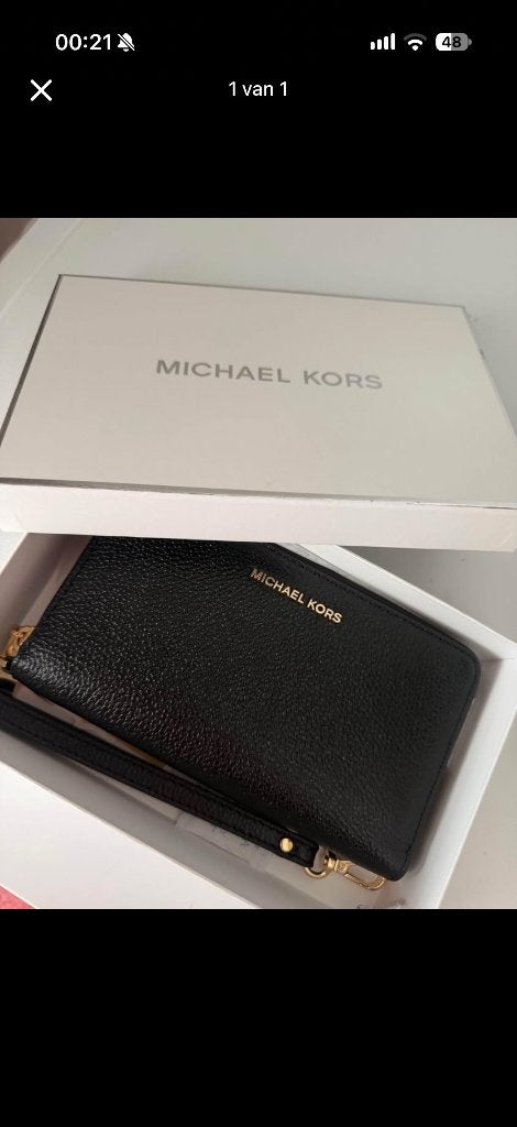 Portefeuille Michael Kors, Handtassen en Accessoires, Zwart, Nieuw, Leder, Ophalen