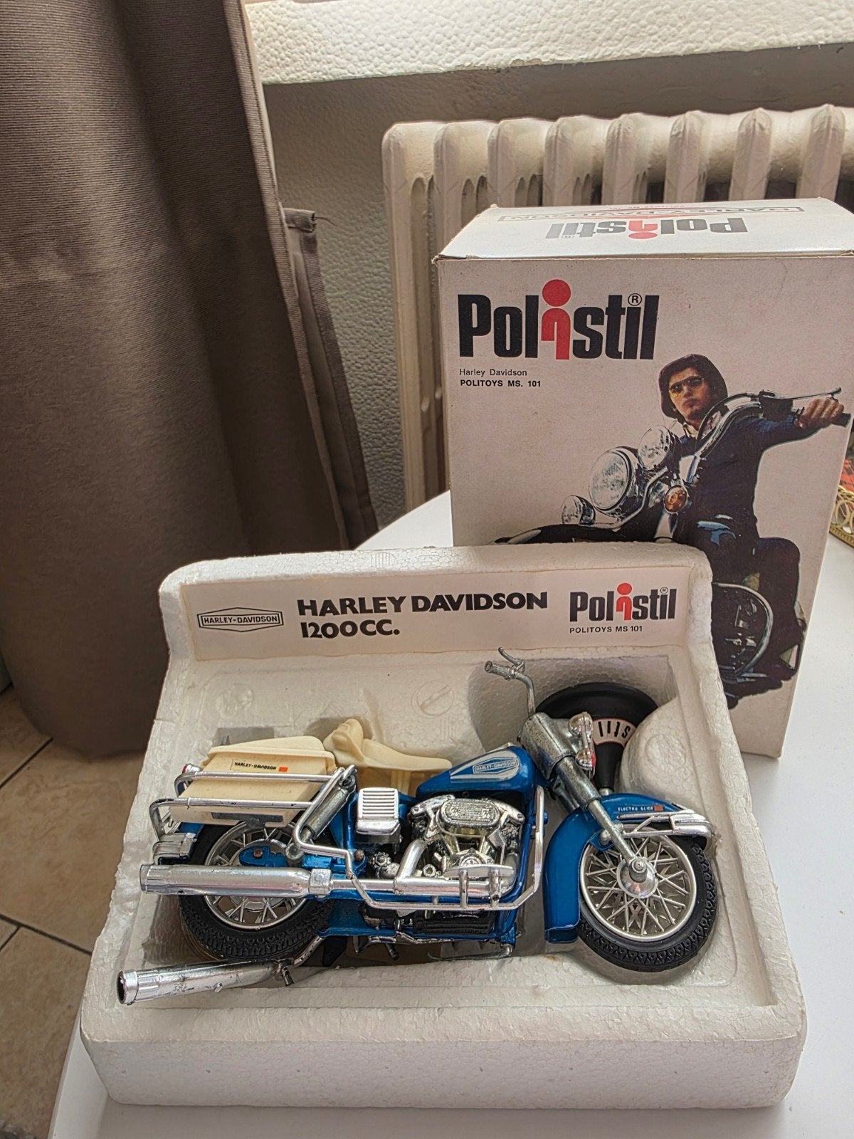 Moto de collection Polistil Harley -Davidson., Enlèvement ou Envoi, Utilisé, Moteur