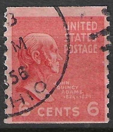 USA 1938 - Yvert 376aA - John Quincy Adams (ST), Verzenden, Gestempeld