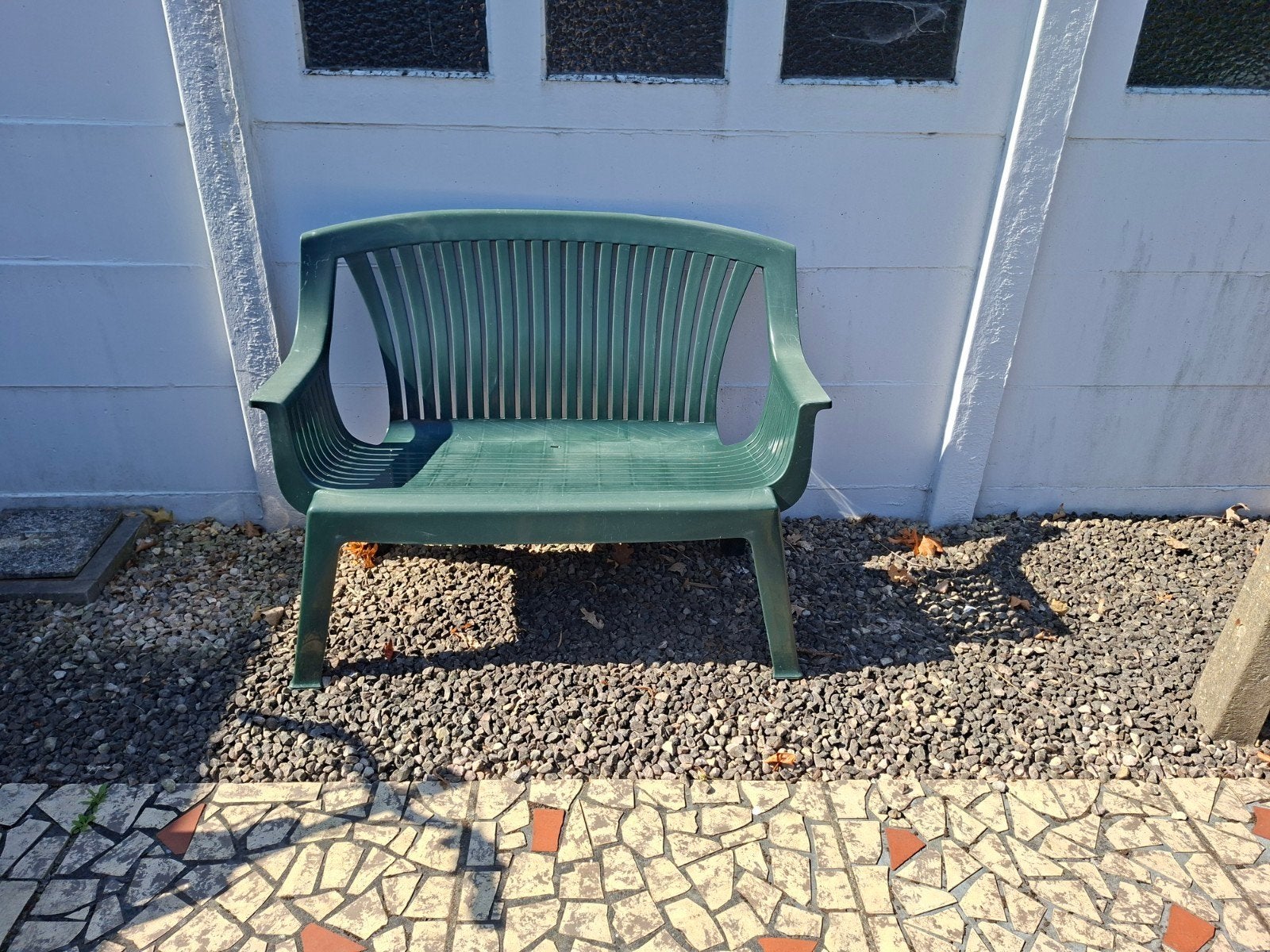 Tuinbank kunststof groen, Jardin & Terrasse, Enlèvement, Synthétique