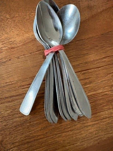 8 cuillères à café, Enlèvement ou Envoi, Utilisé, Couverts en vrac