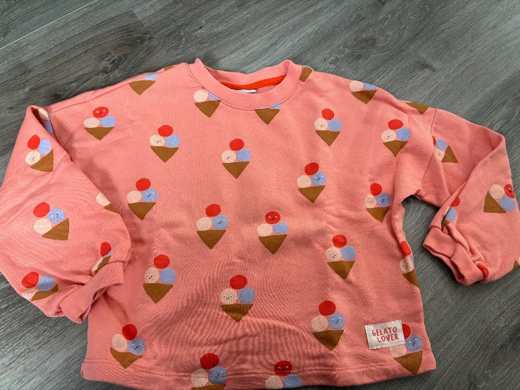 Sweater milla star ‘gelato lover’ - maat 116, Kinderen en Baby's, Gebruikt, Meisje, Trui of Vest, Ophalen of Verzenden