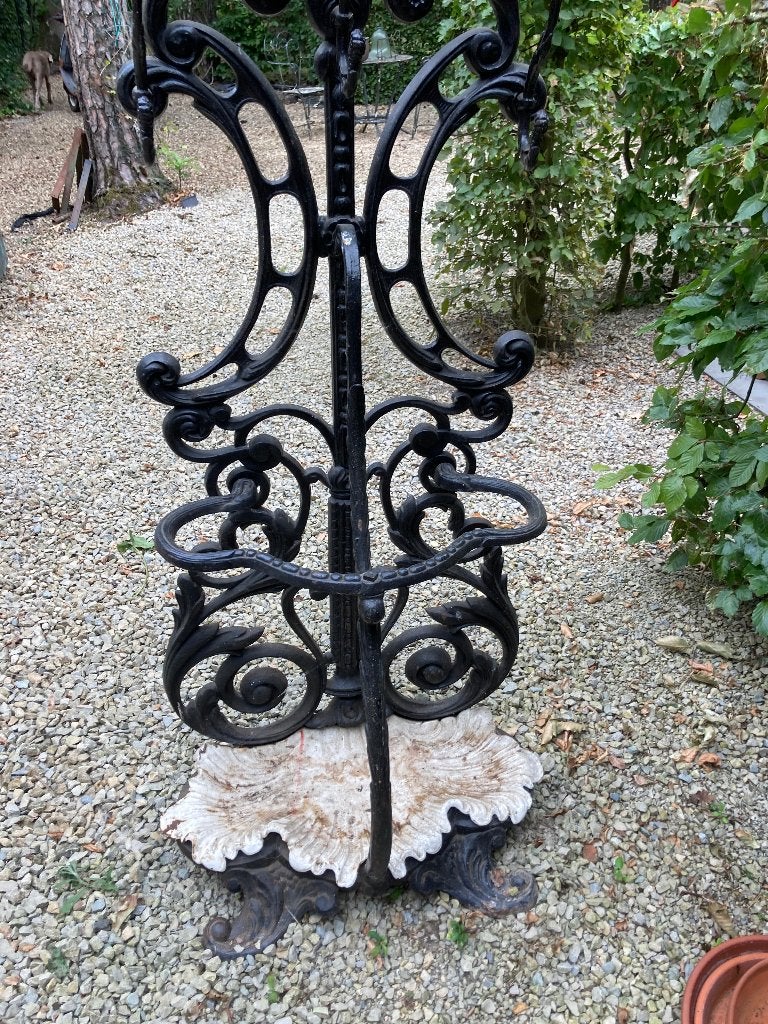 Prachtige oude smeedijzeren kapstok 19 e eeuws, Antiek en Kunst, Curiosa en Brocante, Ophalen of Verzenden