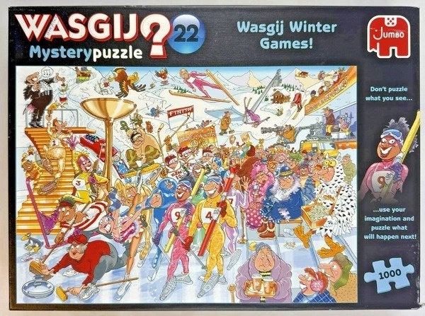Puzzle de 1000 pièces Jumbo Wasgij Mystery 22 Winter Games, Envoi, 500 à 1500 pièces, Comme neuf, Puzzle