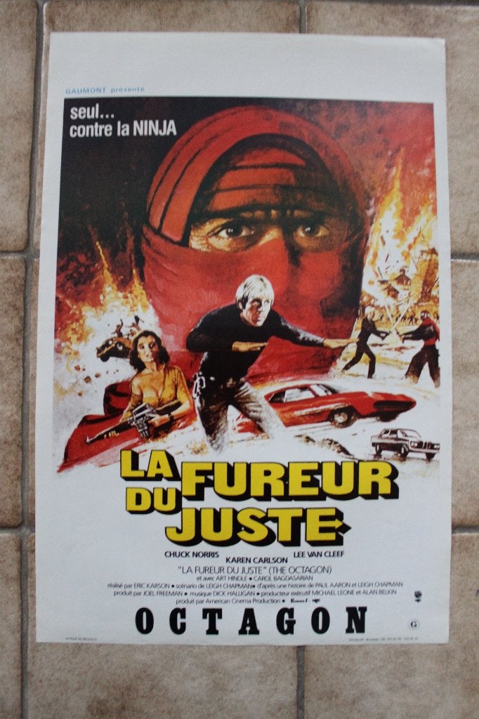filmaffiche Chuck Norris The Octagon 1980 filmposter, Enlèvement ou Envoi, Rectangulaire vertical, A1 jusqu'à A3, Comme neuf