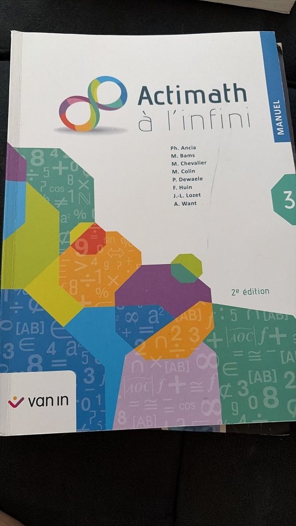 Actimath à l'infini 3 - Manuel, Livres, Livres scolaires, Van in, Comme neuf, Enlèvement, Secondaire
