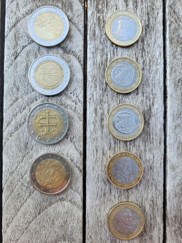 Pièces de 0,5 à 1 et 2 euros, Timbres & Monnaies, Monnaies | Europe | Monnaies euro, 1 euro, Allemagne, Enlèvement ou Envoi