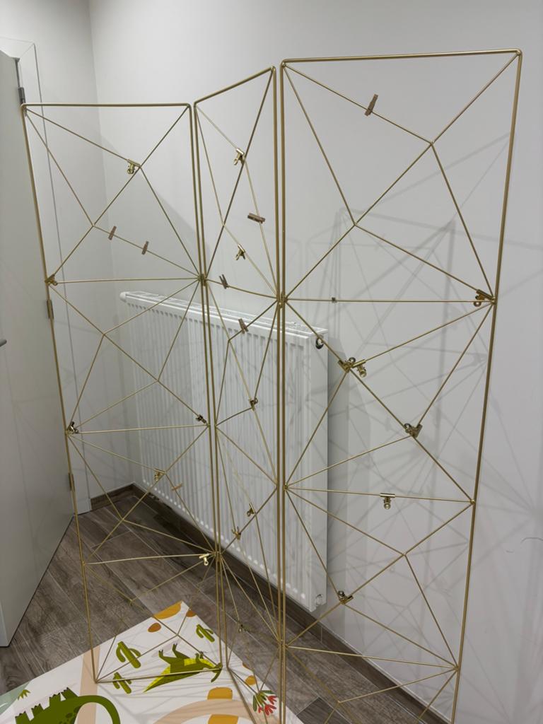 Deco kamerscherm/paravent met clips voor fotos, kaartjes etc, Huis en Inrichting, Woonaccessoires | Kamerschermen, Ophalen, Zo goed als nieuw