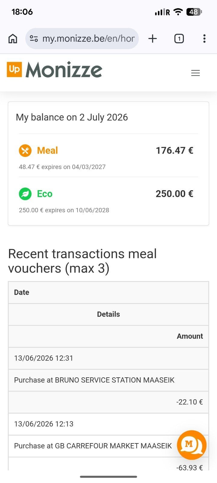 Monizze, Tickets en Kaartjes, Kortingen en Cadeaubonnen