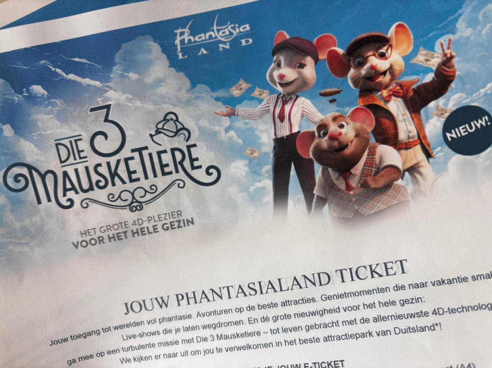 4 Tickets Phantasialand 10 Juli, Tickets en Kaartjes, Recreatie | Pretparken en Attractieparken