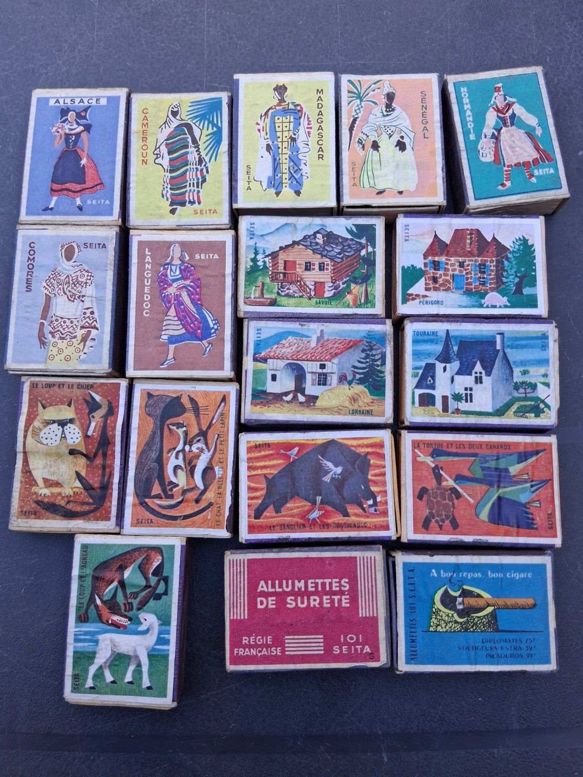 seita  lege lucifer doosjes + etiketten, Verzamelen, Rookartikelen, Aanstekers en Luciferdoosjes, Ophalen