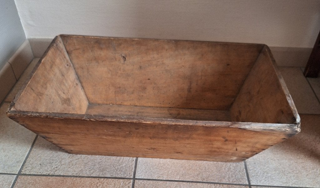 Ancien pétrin à pain en bois massif / Auge rustique vintage, Enlèvement