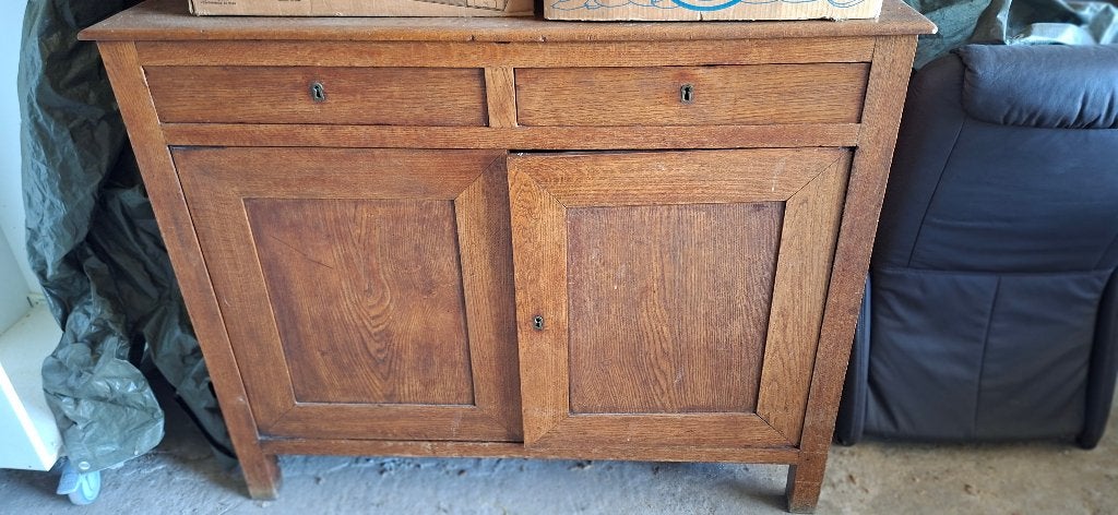 buffetkast / dressoir met 2 laden en 2 deuren, Ophalen, Gebruikt, Eikenhout, Met lade(s)