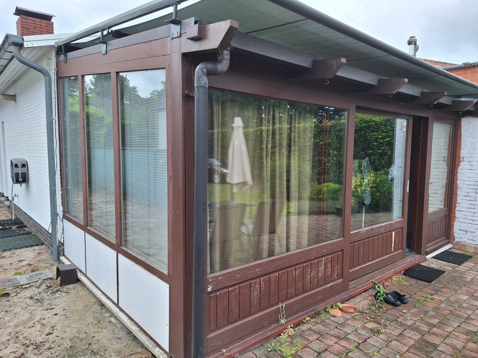 Gratis veranda. Zelf af te breken. Mooie staat en waterdicht, Tuin en Terras, Overkappingen, Ophalen, Veranda