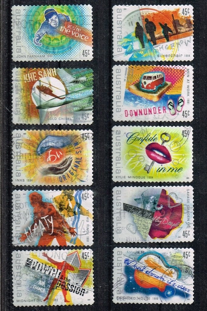 Timbres d'Australie - K 5231 - musique rock, Timbres & Monnaies, Timbres | Océanie, Envoi, Affranchi