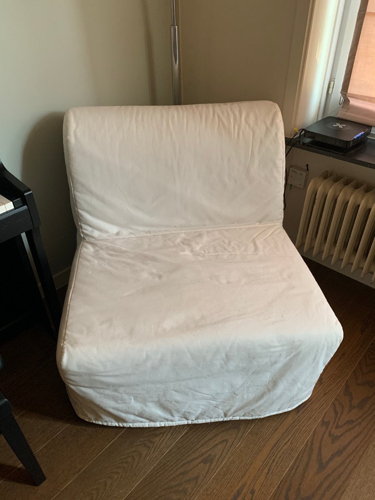 Ikea - 1-persoons zit en slaapbank, Ophalen, Gebruikt, Eenpersoons, Wit