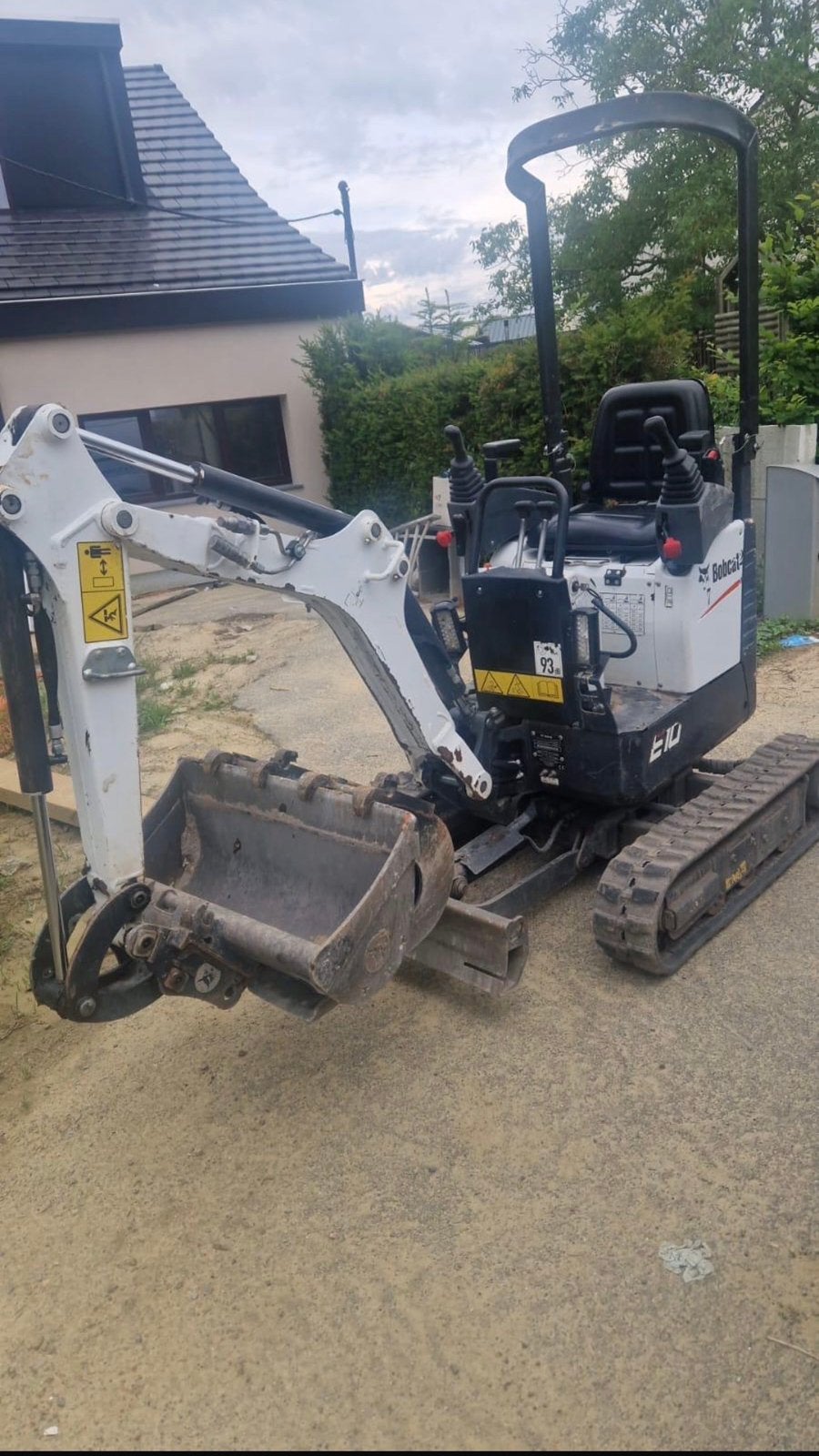 Bobcat e10z minigraafmachine te koop, Ophalen