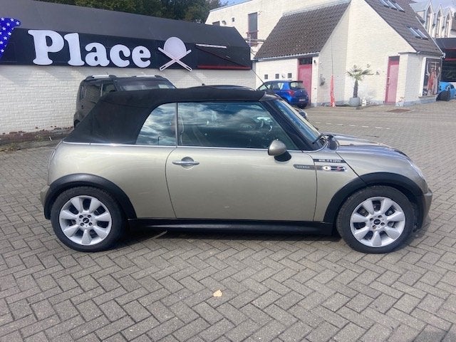 Mini Cooper S Cabrio Side Walk! Airco Leer PDC Cruise ALU!, Auto's, 4 cilinders, Cabriolet, 1600 cc, Beige