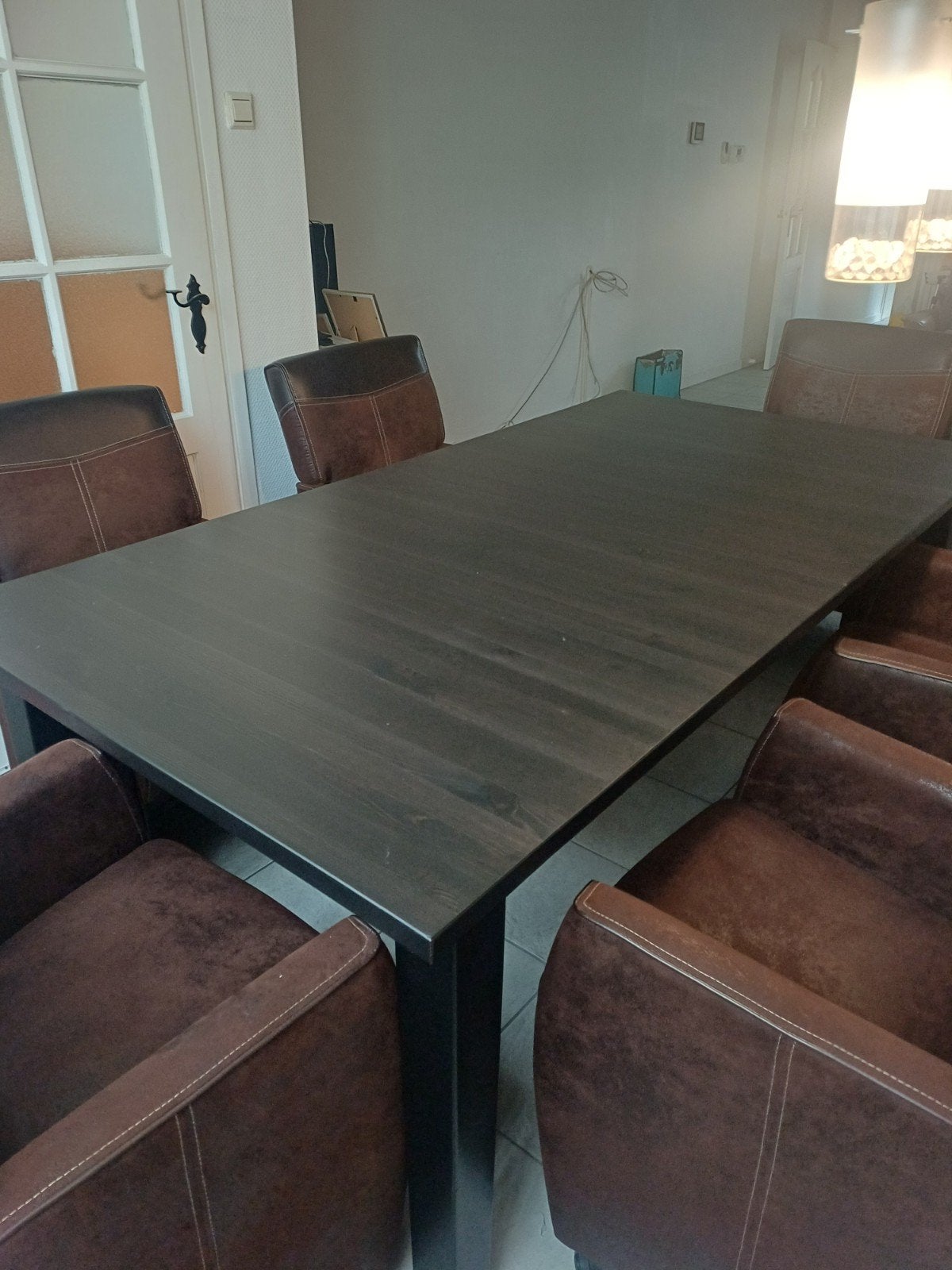 Table à manger de luxe extensible avec 6 chaises, Maison & Meubles, Tables | Tables à manger, Comme neuf, 100 à 150 cm, Enlèvement