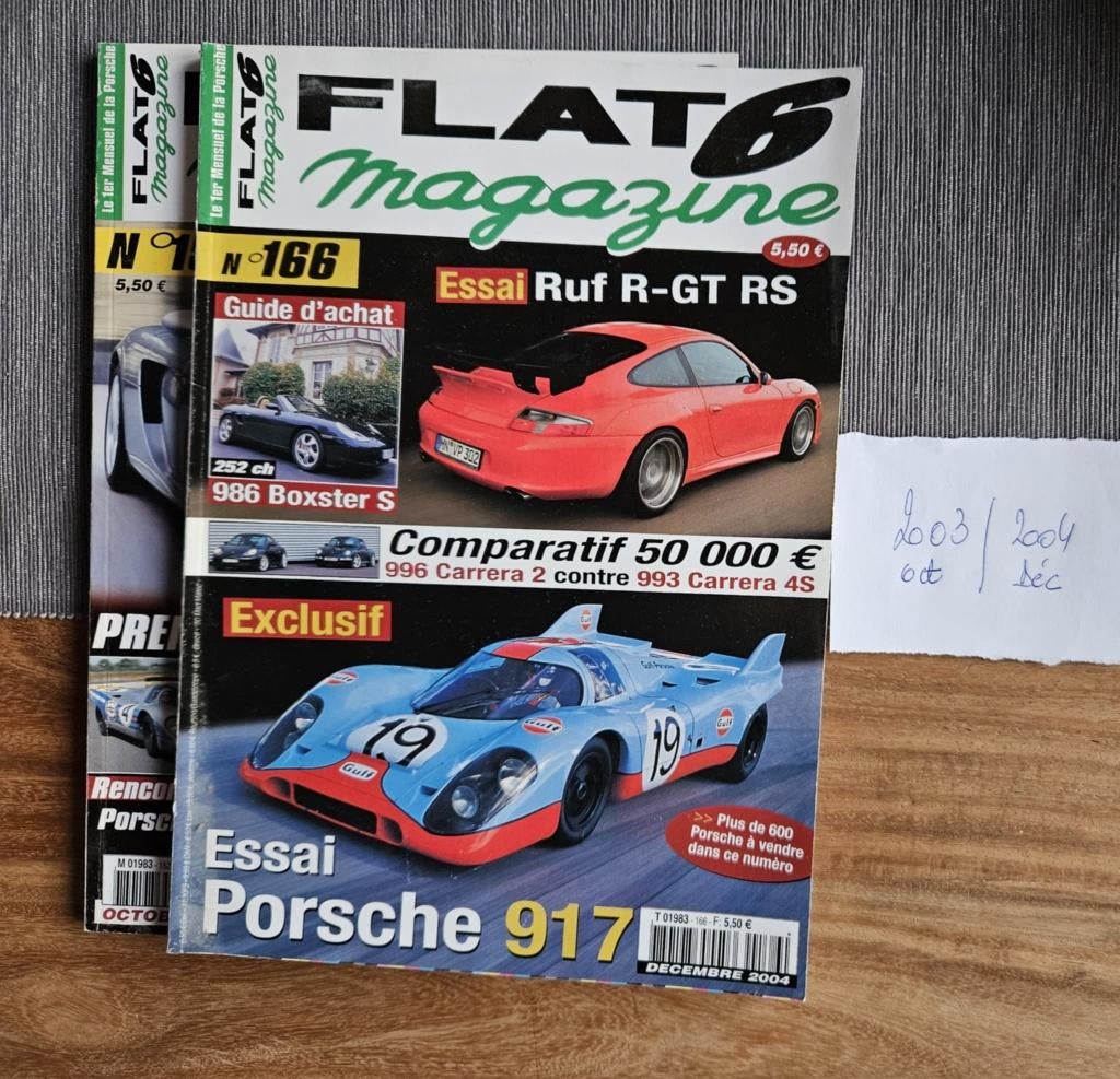 Nombreux lots de revues FLAT 6 automobile Porsche magazine, Enlèvement ou Envoi, Comme neuf, Porsche