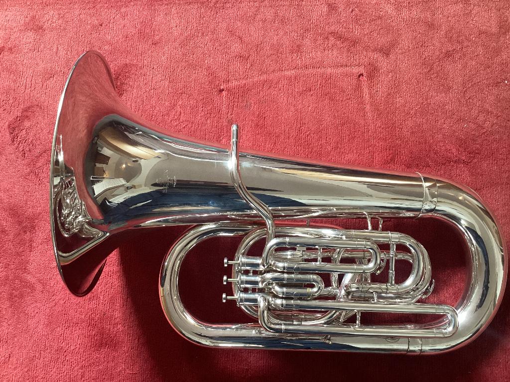 Es Bas Bastuba type 700, Muziek en Instrumenten, Blaasinstrumenten | Tuba's, Ophalen, Gebruikt, Es-tuba, Met koffer of draagtas