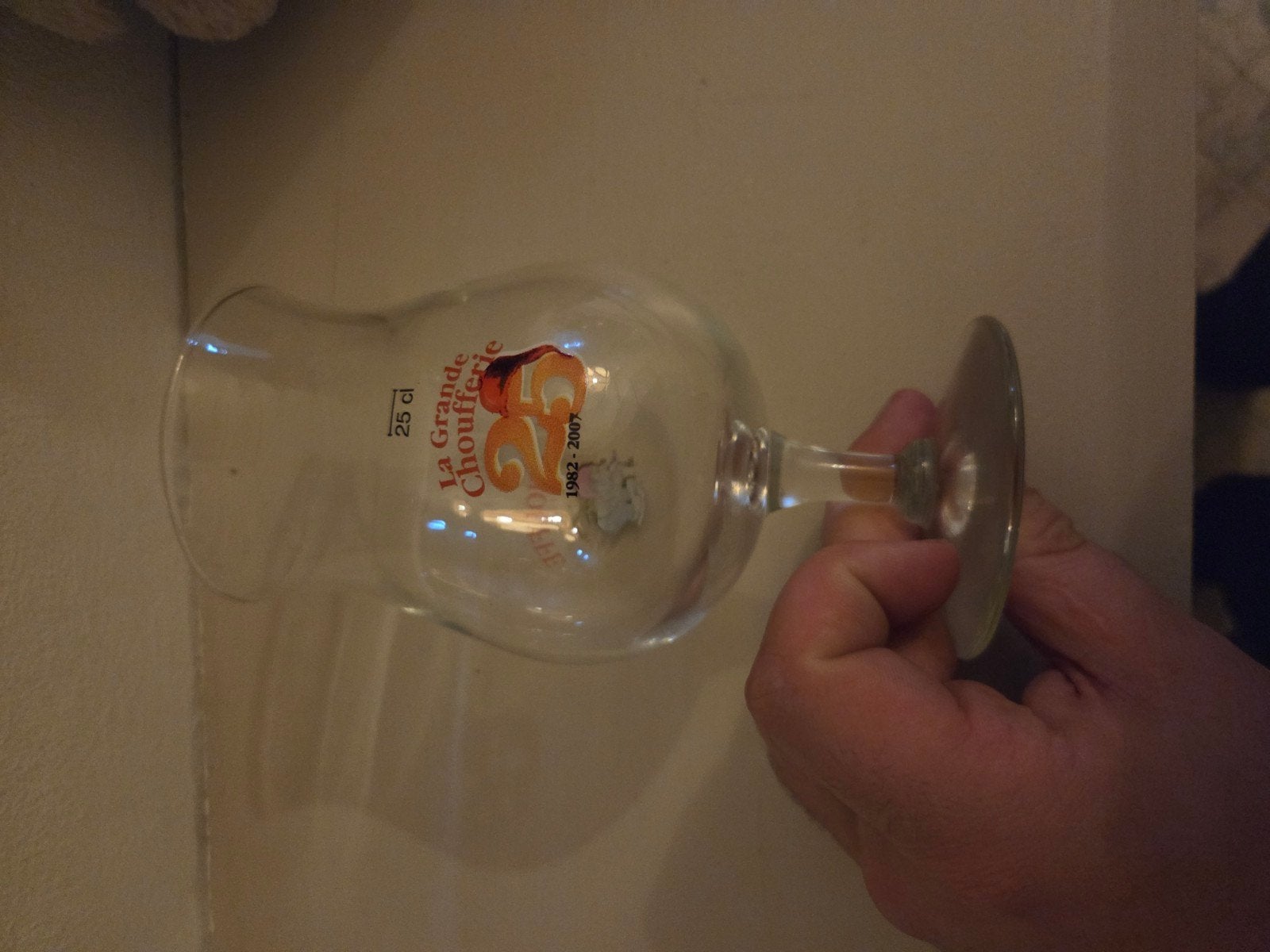 glas la chouffe 25 jaar bestaan, Verzamelen, Ophalen of Verzenden, Nieuw, Glas of Glazen, Duvel