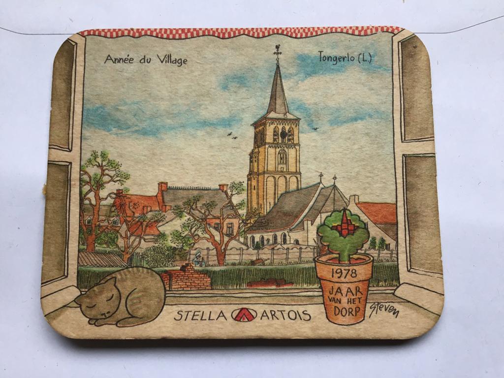Oud bierviltje Tongerlo 1978, Ophalen, Zo goed als nieuw, Stella Artois