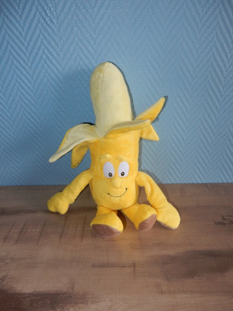 nr.15 - Knuffel: banaan, Kinderen en Baby's, Speelgoed | Knuffels en Pluche, Ophalen of Verzenden, Zo goed als nieuw, Wasbaar