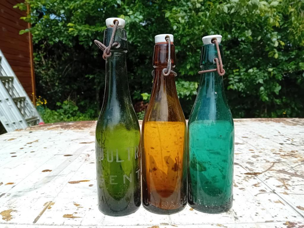 Oude vintage bierfles brouwerij Ultra Gent, Verzamelen, Biermerken, Ophalen of Verzenden