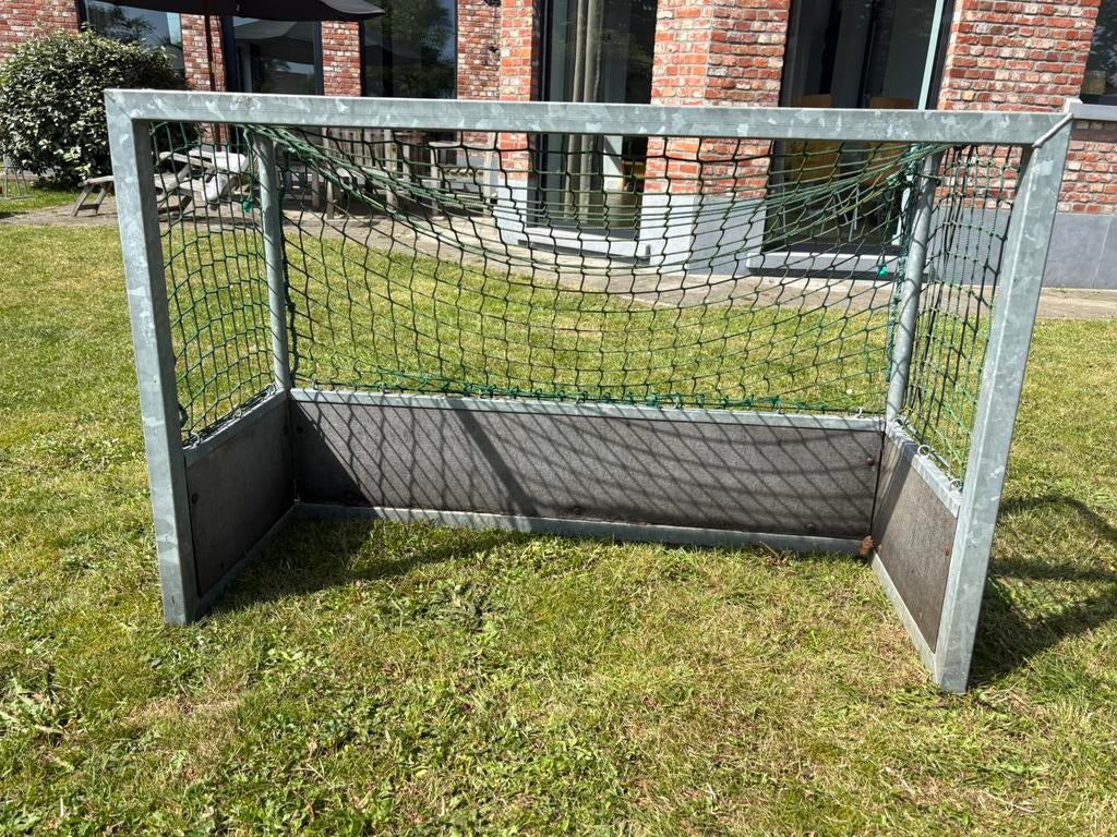 gegalvaniseerd stalen hockeydoel met houten boarding, Sports & Fitness, Hockey, Enlèvement, Utilisé