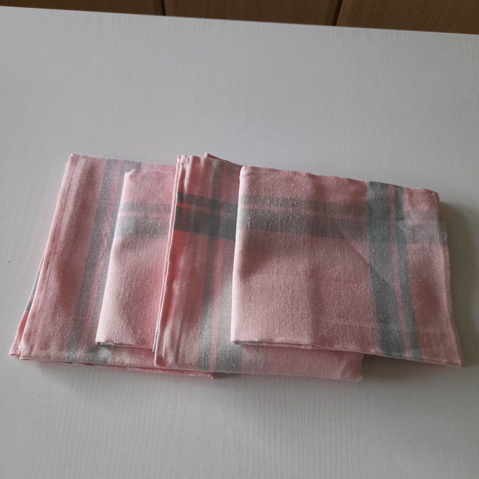Set van 4 nieuwe keukenhanddoeken  - Linnen Libeco., Ophalen of Verzenden, Nieuw, Linnen, Groen